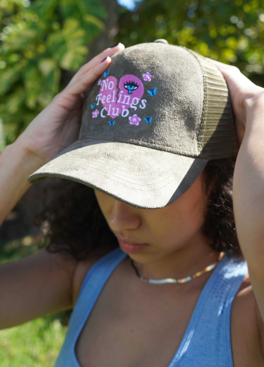 NFC Suede Trucker Hat - NoFeelingsClub