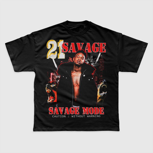 21 SAVAGE SAVAGE MODE RAP TEE